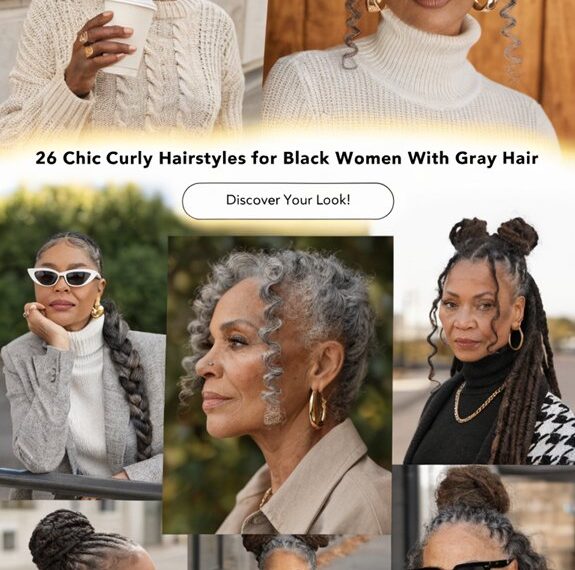 chic gray curly styles