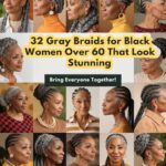 elegant gray braided styles