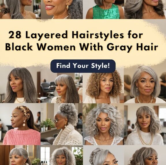 layered gray hairstyles for black women