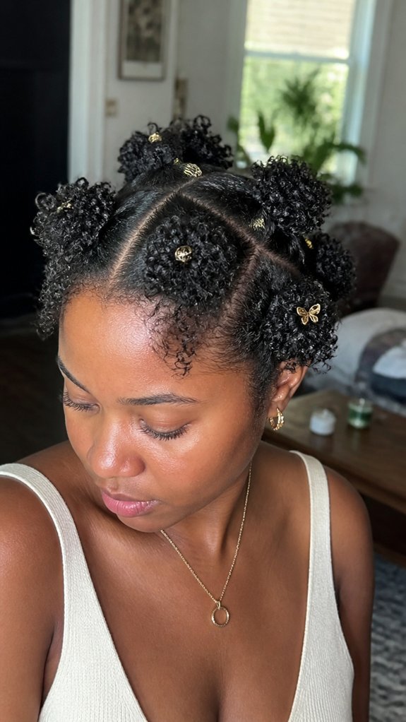 accessorized tiny puffed sections