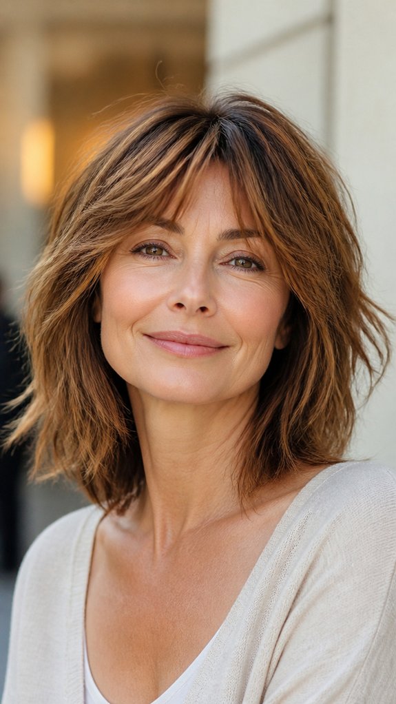 airy textured shaggy bob