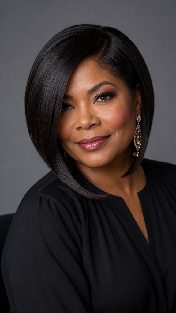 asymmetrical bob elongates face