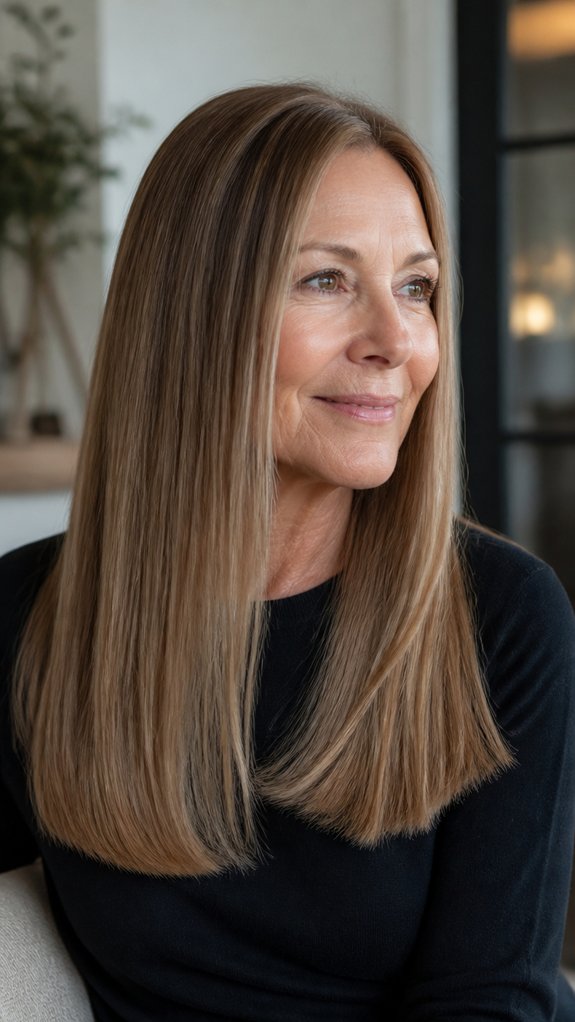 blunt long hair boosts fullness