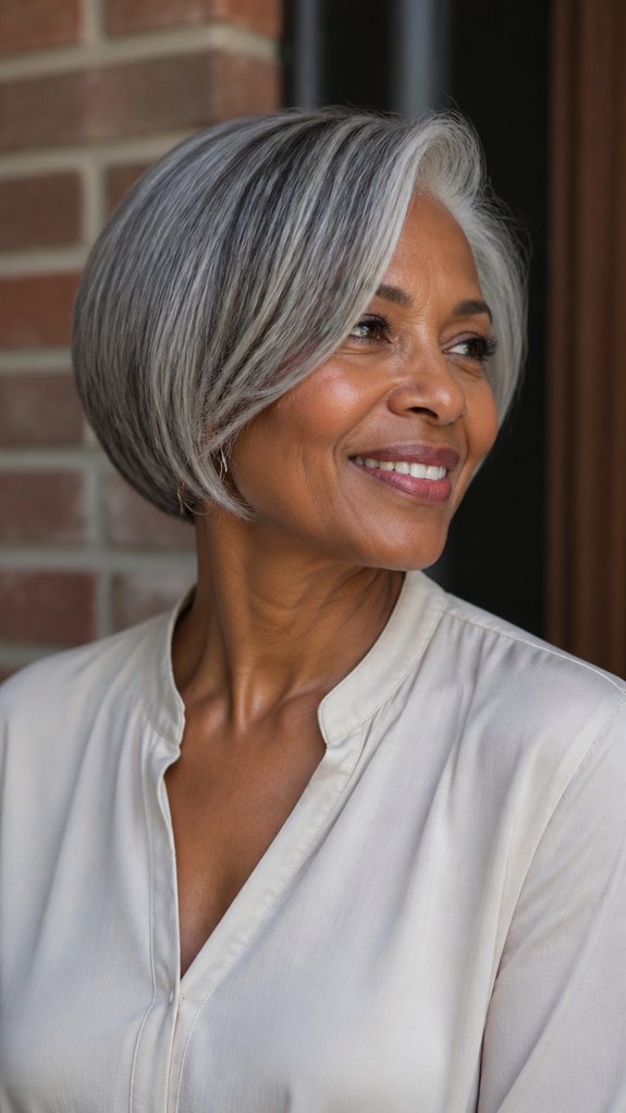 bob enhances gray hair radiance