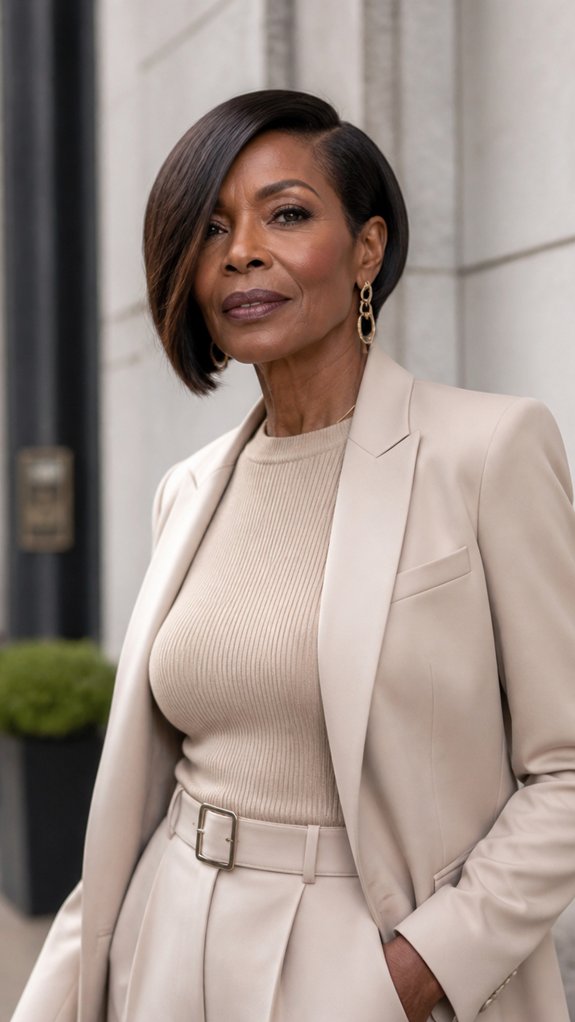 bold asymmetrical jaw grazing bob