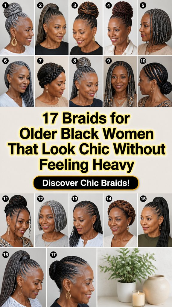 chic lightweight braids for elders