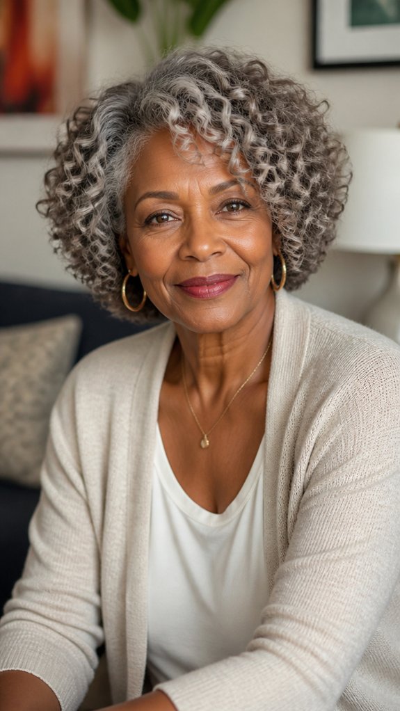 chin length effortless voluminous curls