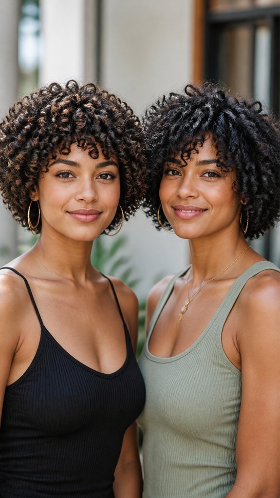 chin length layers define curls