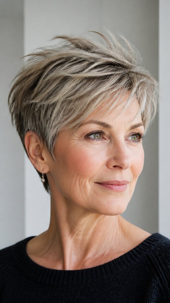 choppy textured pixie volume