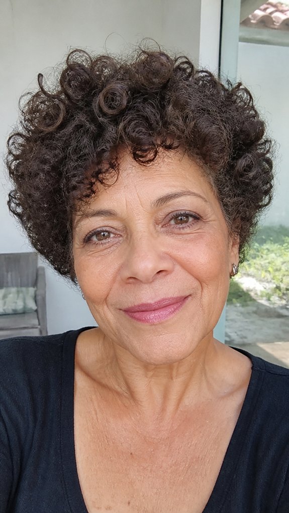 curly afro short bounce