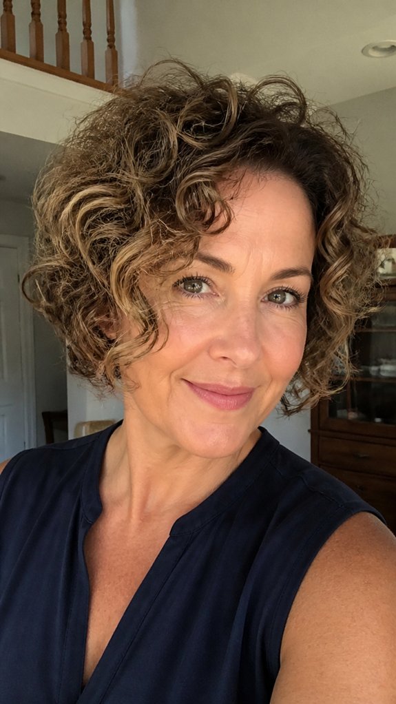 curly bob with layers