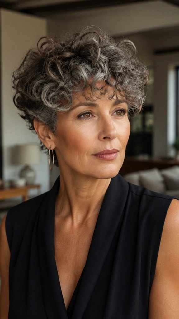 curly bowl cut elegance