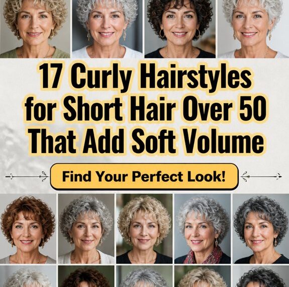 curly short hair over50