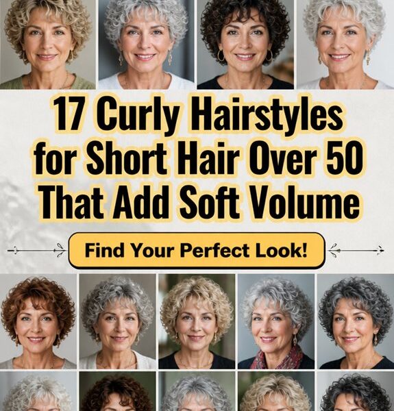 curly short hair over50