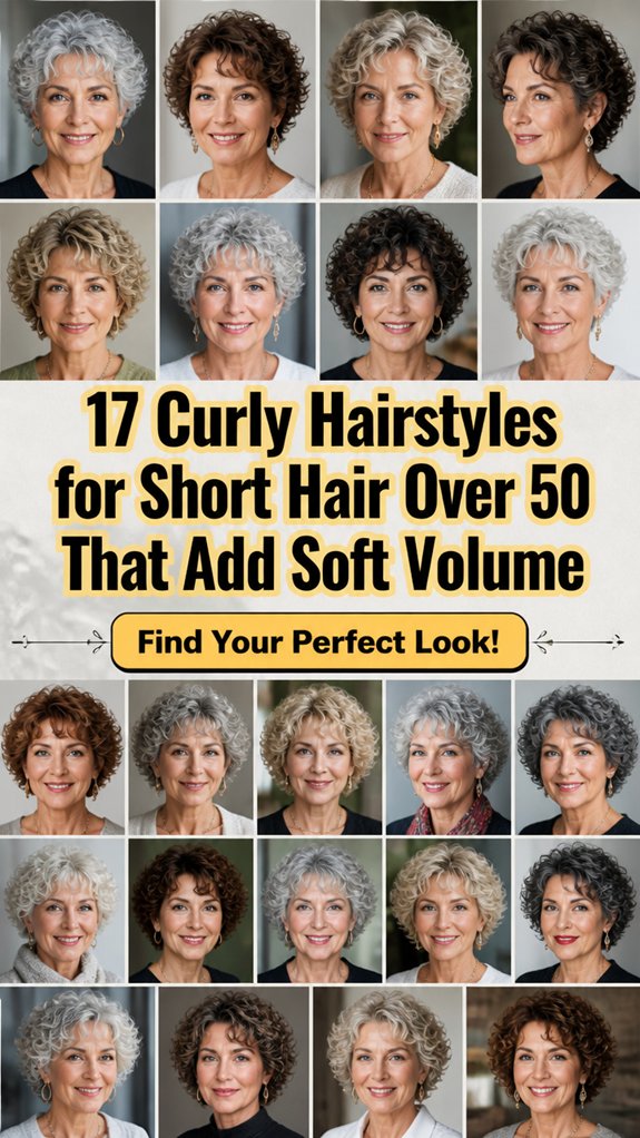 curly short hair over50