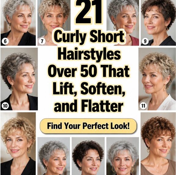 curly short styles for 50