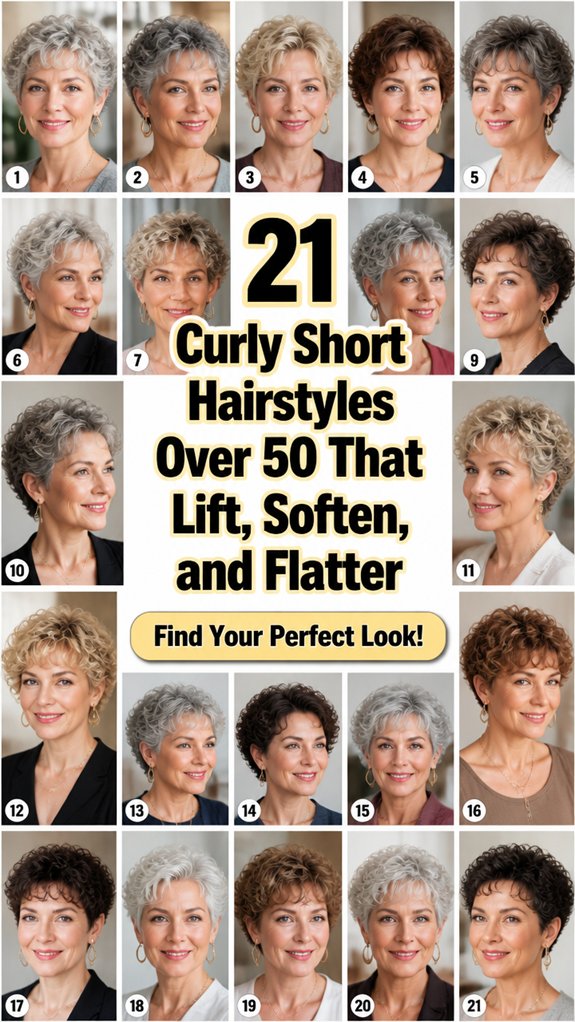 curly short styles for 50