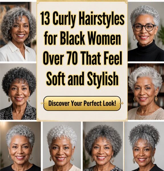 curly stylish hair over70