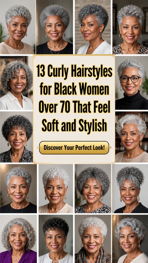 curly stylish hair over70