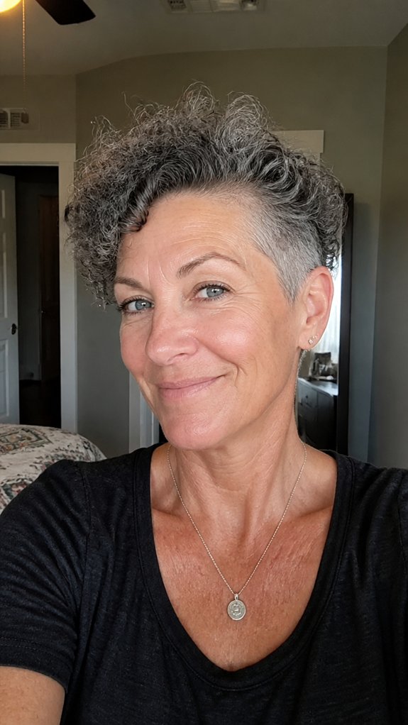curly undercut pixie care