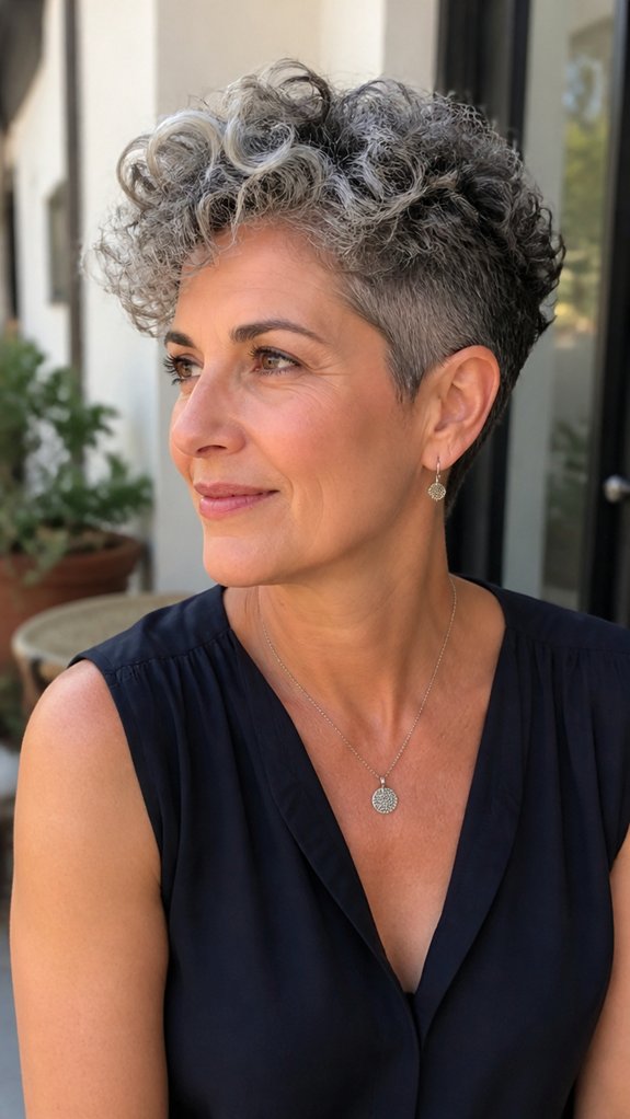 curly undercut with volume