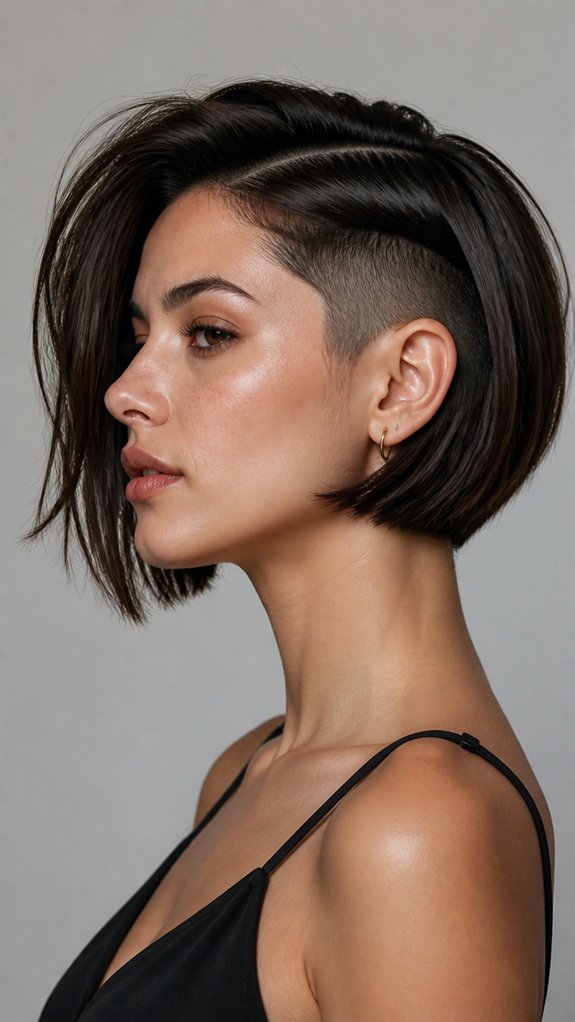 deep undercut with soft bob