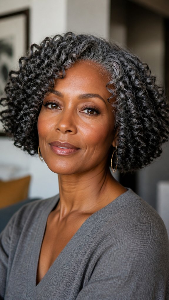 defined coils glossy jawline crown