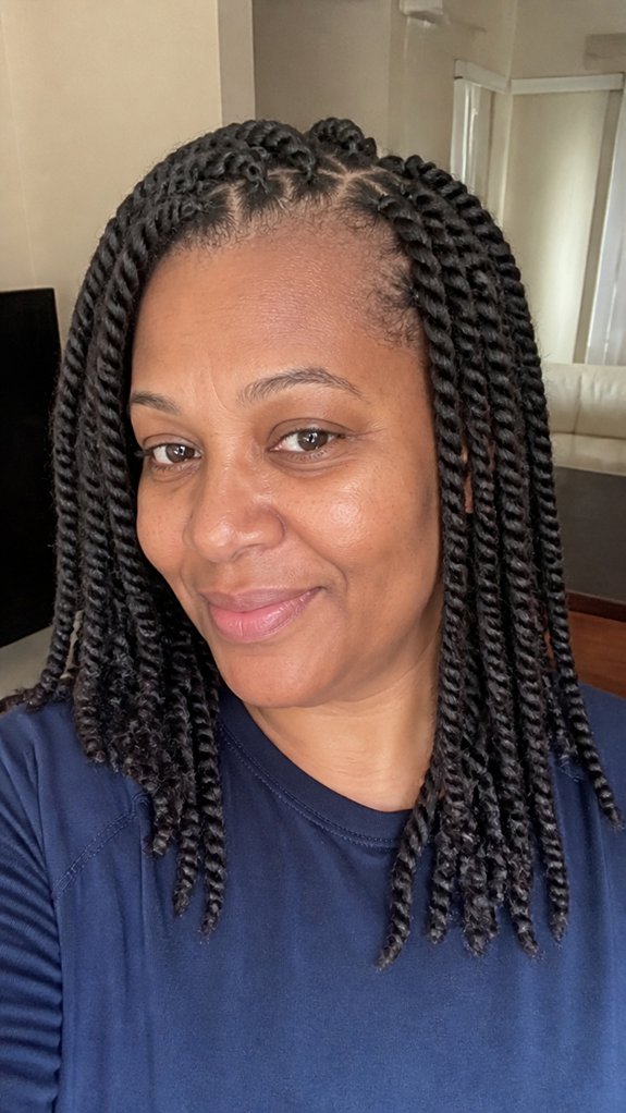 defined moisturized low tension twists
