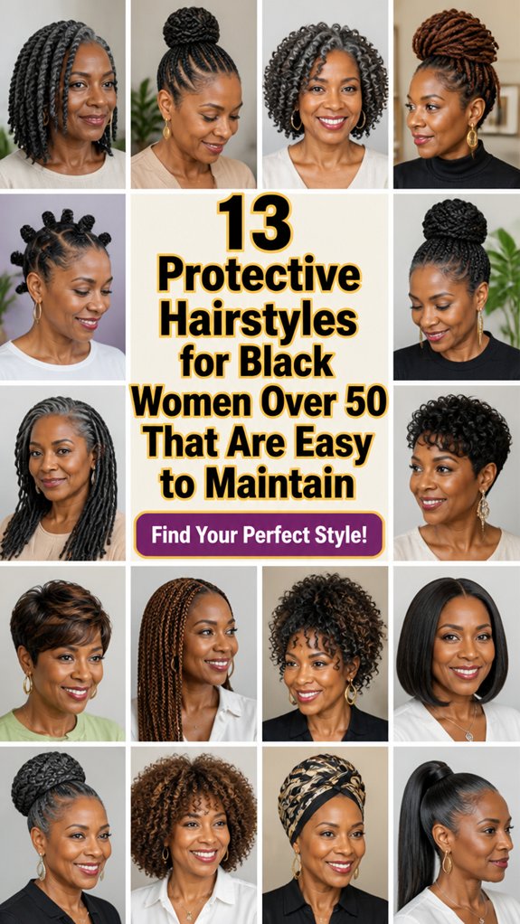 easy protective hairstyles for 50