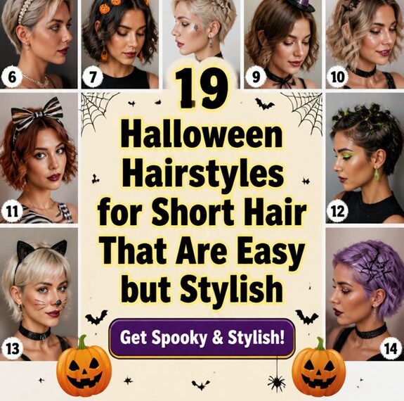 easy stylish short hair halloween