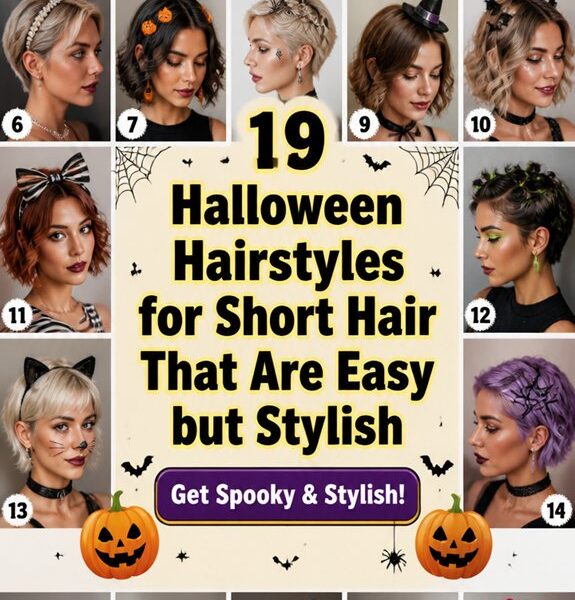 easy stylish short hair halloween