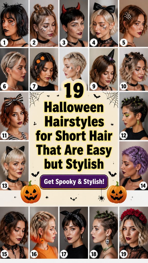 easy stylish short hair halloween