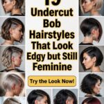 edgy feminine undercut bob