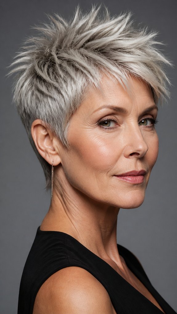 edgy textured long top pixie
