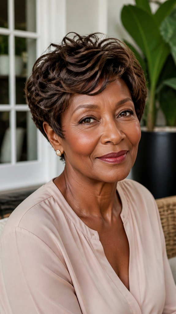 effortless short wavy pixie