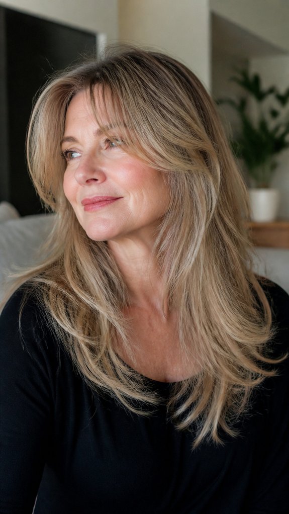 effortless volume with bangs