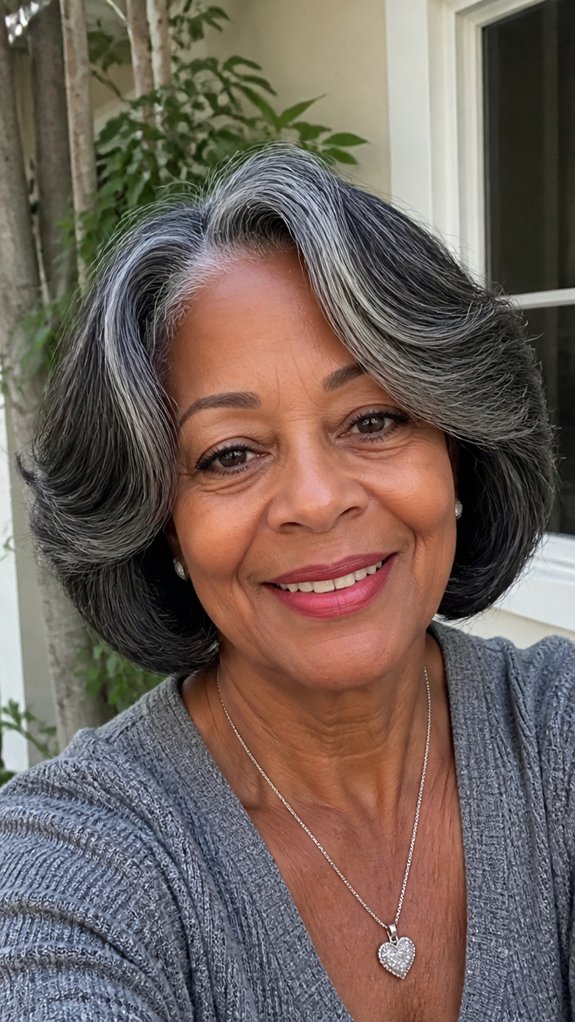 face framing layered soft bob