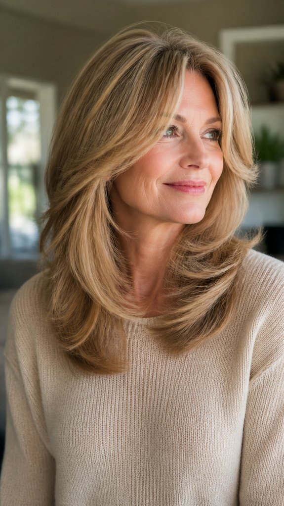 feathered layered face framing haircut
