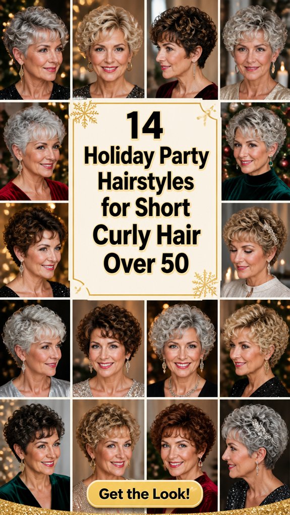 festive short curly hairstyles