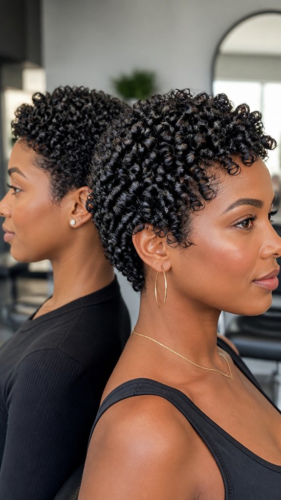 finger coiled curl preservation cut