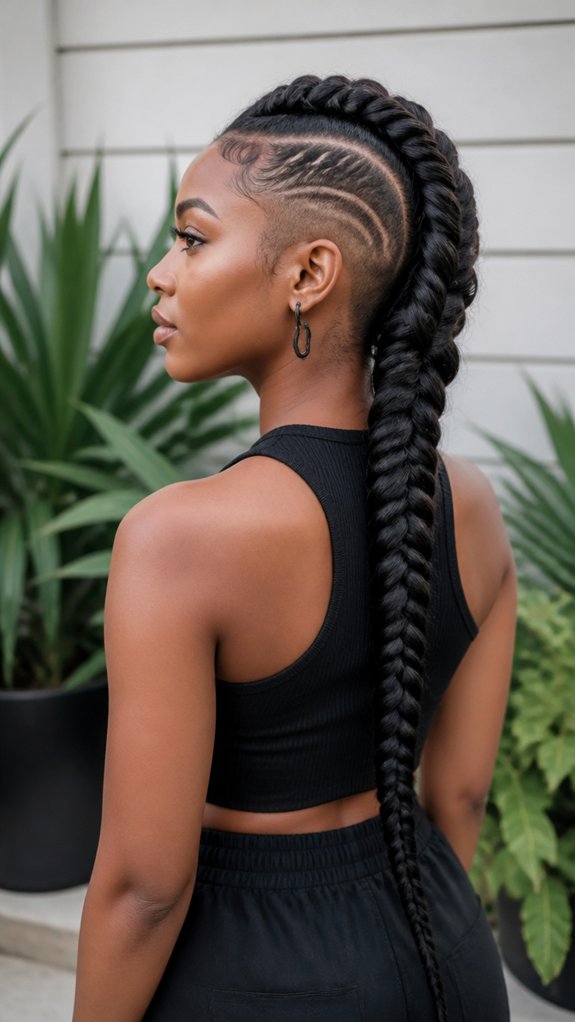 fishtail braid with undercut