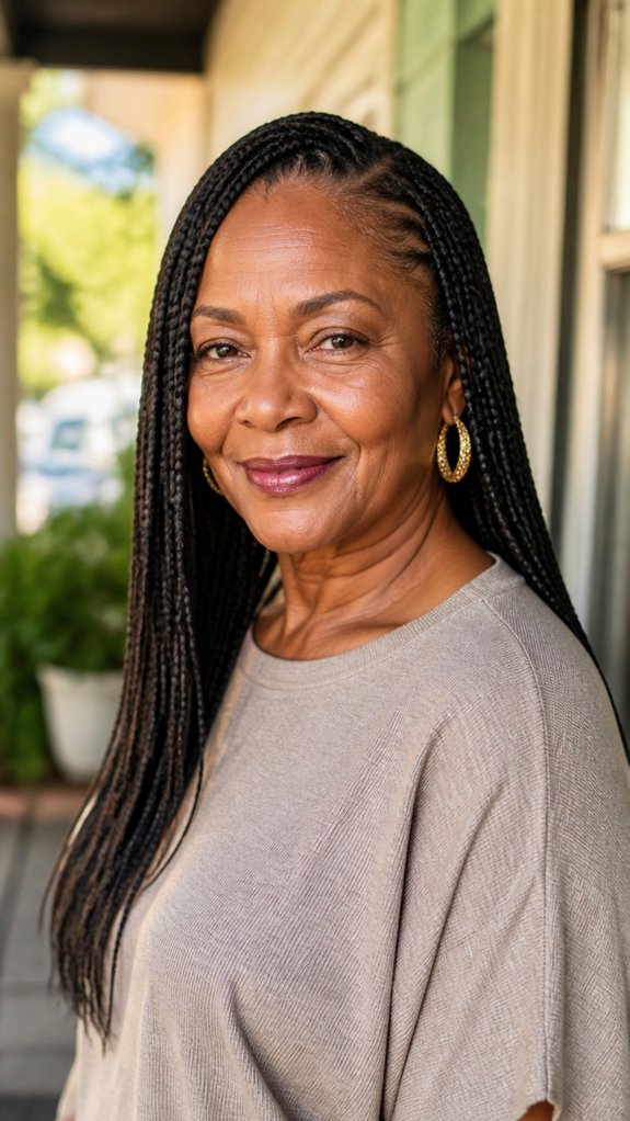 gentle knotless braids protect edges