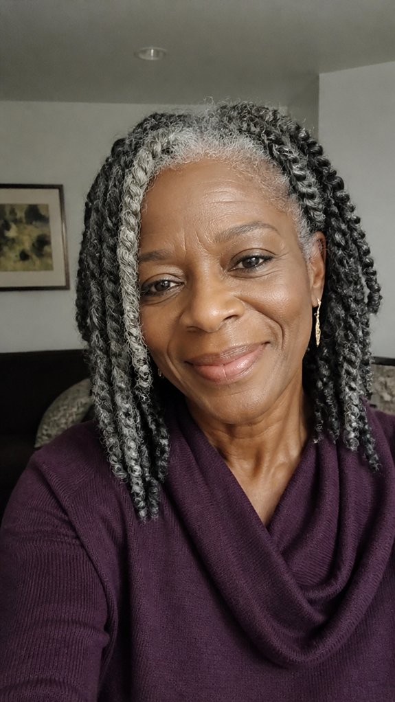 gentle low tension twisted hairstyle