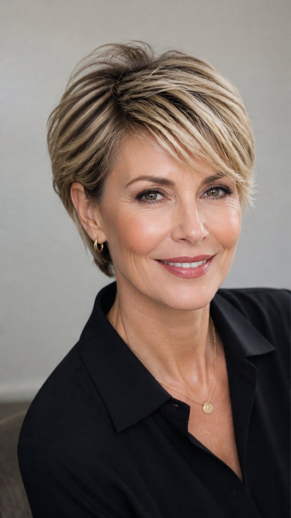 graceful voluminous textured pixie