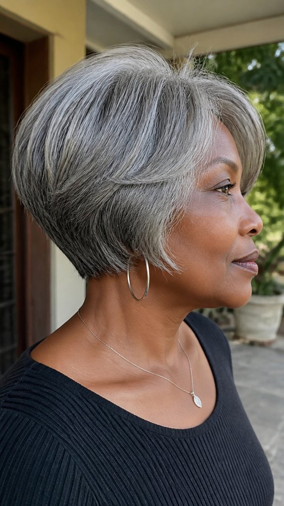 graduated angled bob for volume