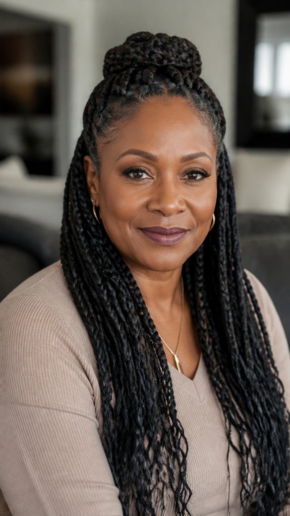 half up braided voluminous crown