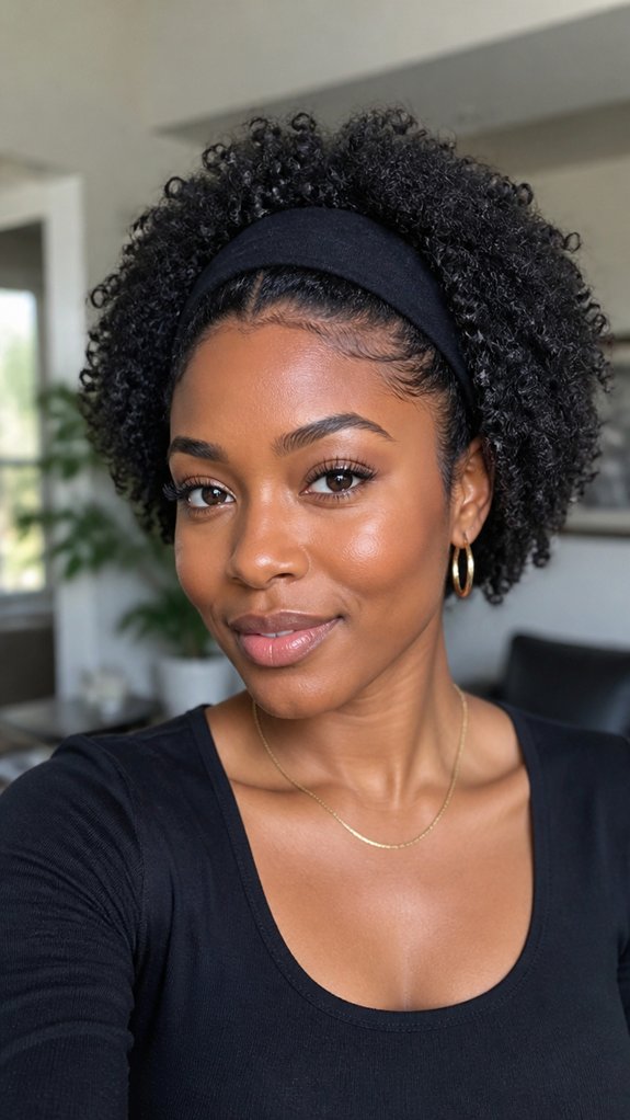 headband stretched sleek laid edges