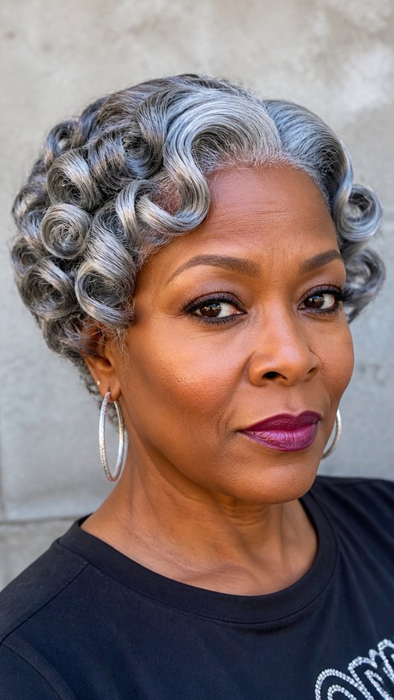 heatless vintage pin curled waves