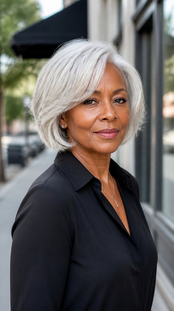 layered bob for pure white