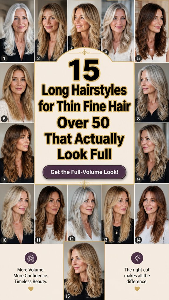 long layered looks for thin